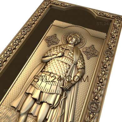 Иконы (Святой мученик Виктор, IK_1278) 3D модель для ЧПУ станка